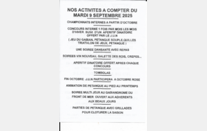 ACTIVITES du JUN