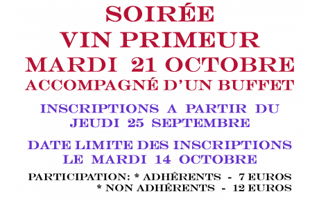 Soirée Vin Primeur